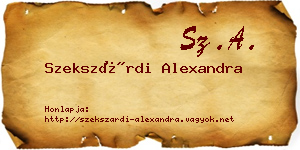 Szekszárdi Alexandra névjegykártya